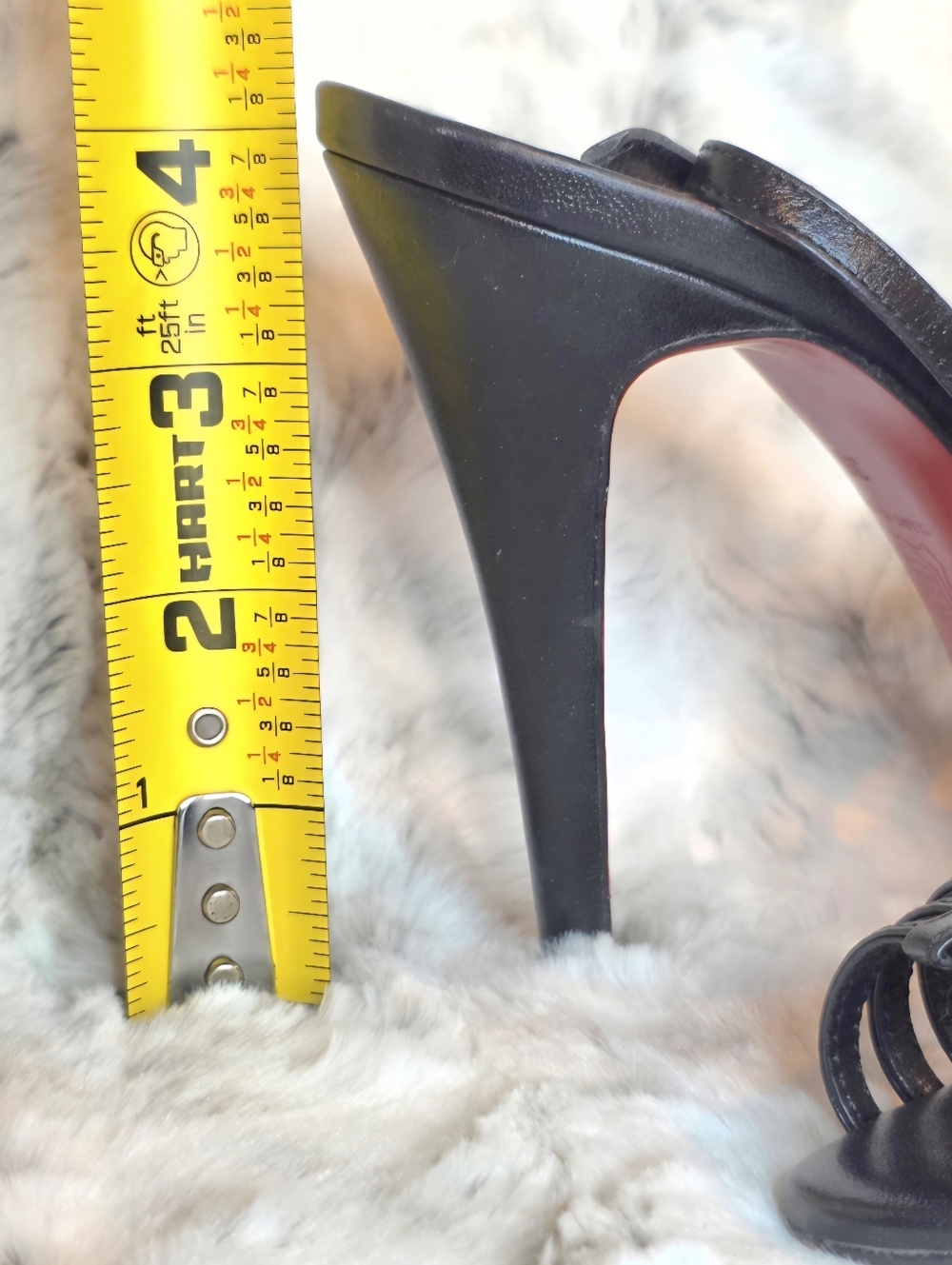 Christian Louboutin Black Leather Strappy Caged Sling Back Heels EU 38 / US 8 - Picture 8 of 8